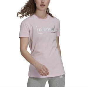 Adidas Foil Box Pink Cotton T-Shirt